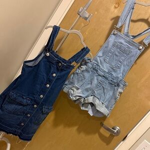 Wax Jean Kids Denim Overalls - Dark Blue and Light Blue